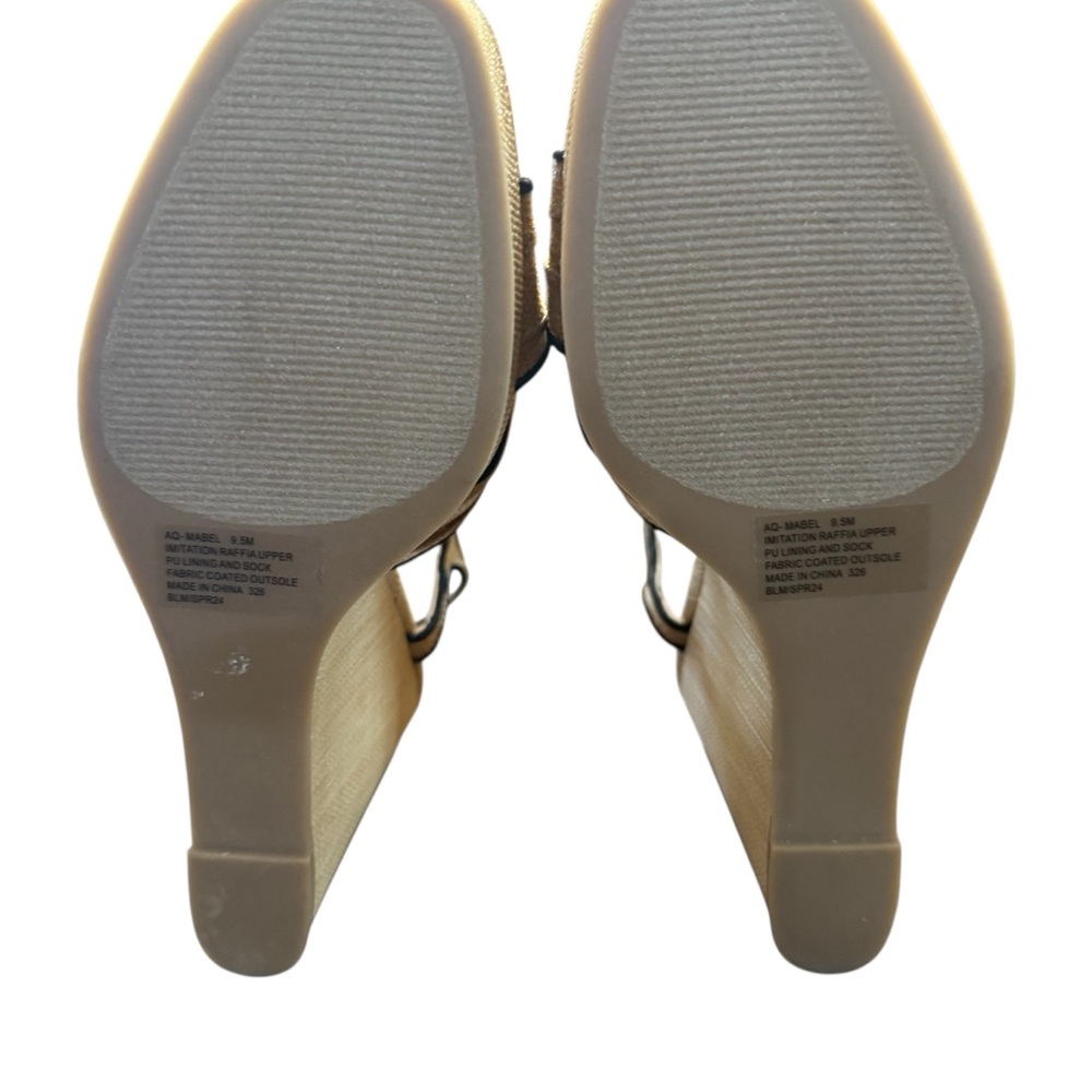 AQUA Mabel Knotted Strap Espadrille Wedge Heel Platform Sandals Size 9.5 - Picture 9 of 10